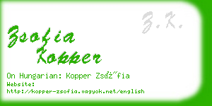 zsofia kopper business card